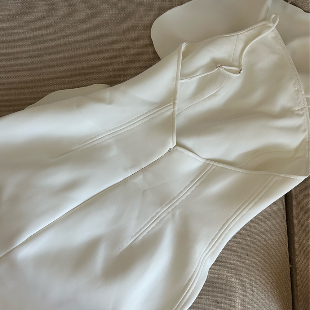 NEW Acler Oake Mini Dress Gown White Ivory Cocktail Event Party Wedding AU8/US4 - Picture 6 of 11
